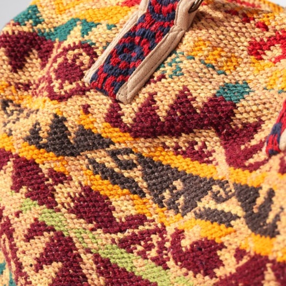 SOLD OUT Colorful Multicolor Karma Handmade Ethnic Western Motif Artisan Duffle - Picture 7 of 9